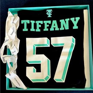 Tiffany & Co Mitchell & Ness football jersey. Unisex size Large